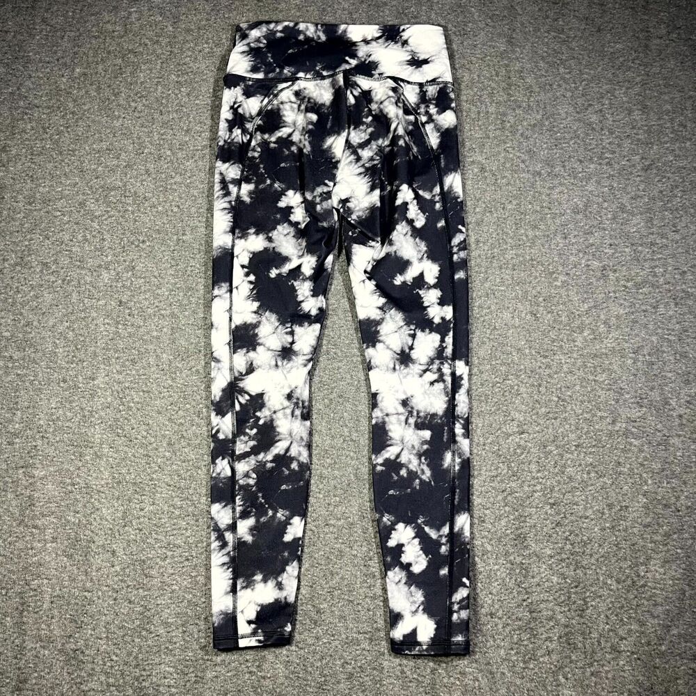 Fabletics PowerHold  Leggings Black / White 27x28 Womens Athletic Yoga Workout